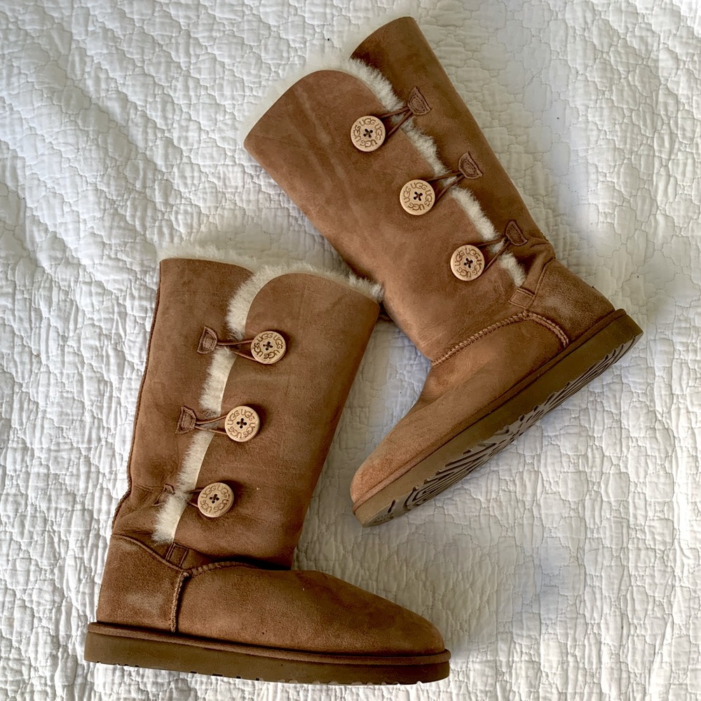 UGG Bailey button triplet boot - Chestnut
